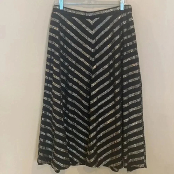 ALFANI Womens Black Sequined Glitter Striped Party Fit + - Picture 3 of 7